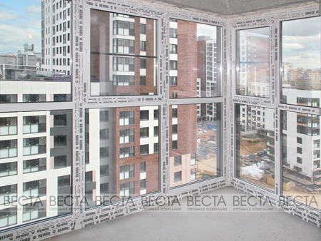 Панорамное остекление балкона г-образной конфигурации